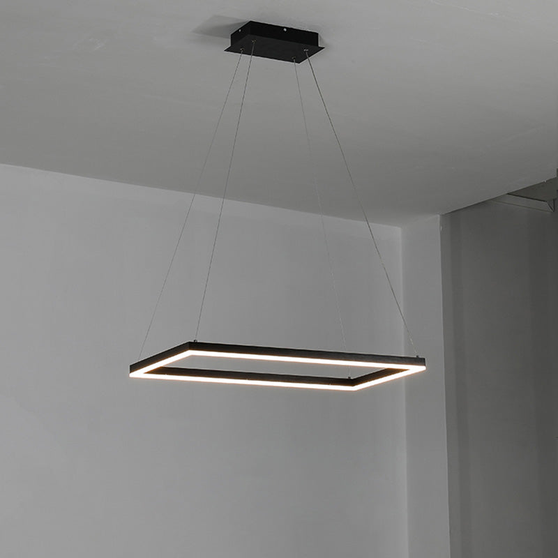 WOMO Lámparas Colgantes Rectangular Escalonado Negro-WM2120