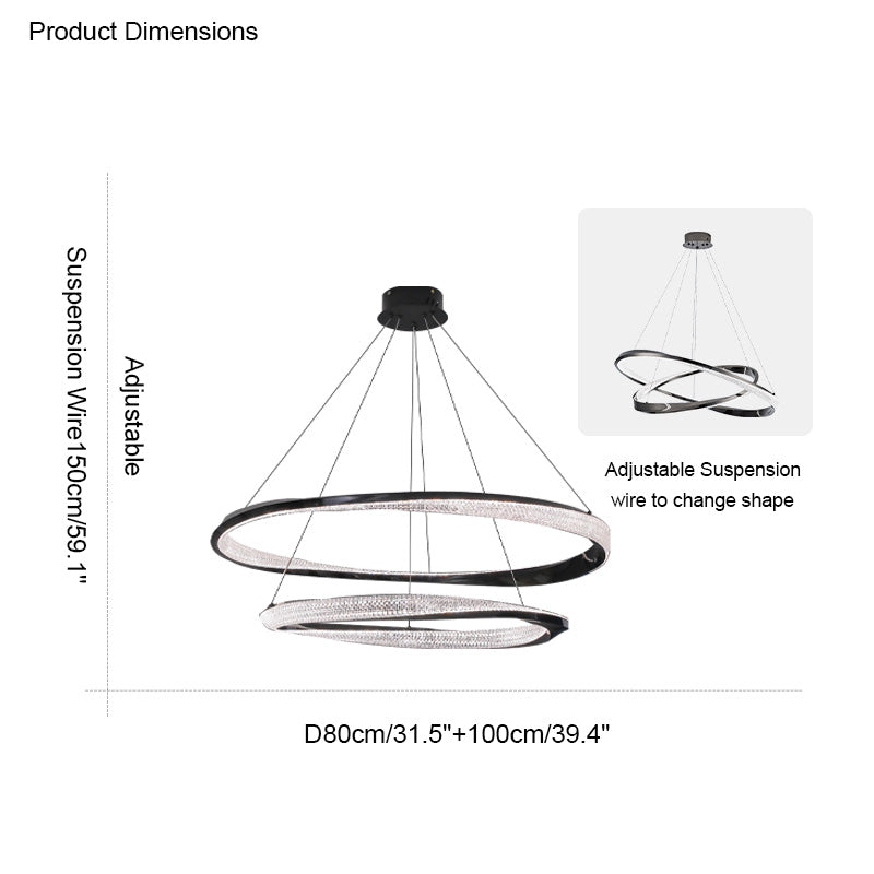 WOMO Lámparas Colgantes LED Circular Möbius-WM2128