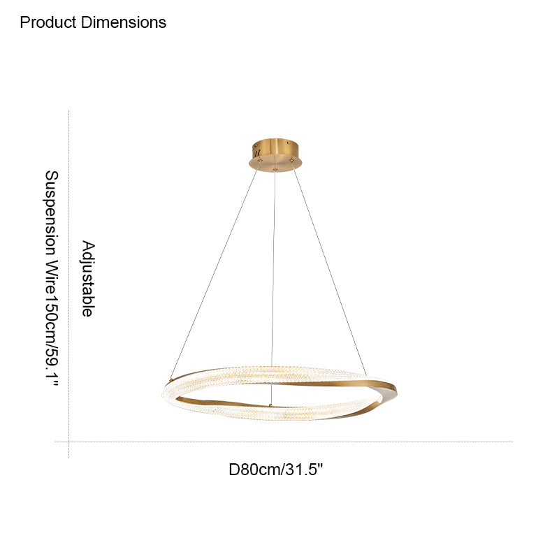 WOMO Lámparas Colgantes LED Circular Möbius-WM2128