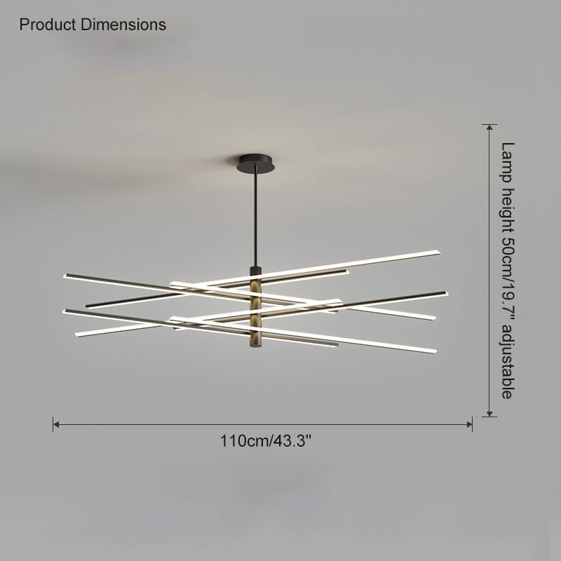 Lámpara de araña LED lineal ajustable WOMO-WM2026