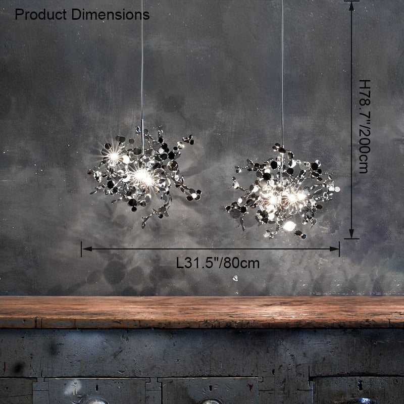 WOMO Multiple Hanging Lamps Cloud Silver/Gold-WM2042