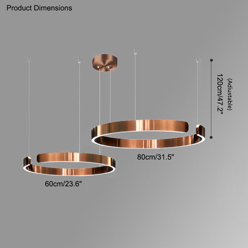 WOMO Lámparas Colgantes Anillo LED Negro/Dorado-WM2009