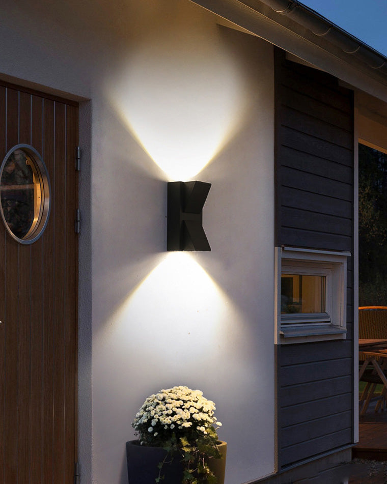 Lámpara de pared exterior WOMO con iluminación ascendente y descendente - WM9190