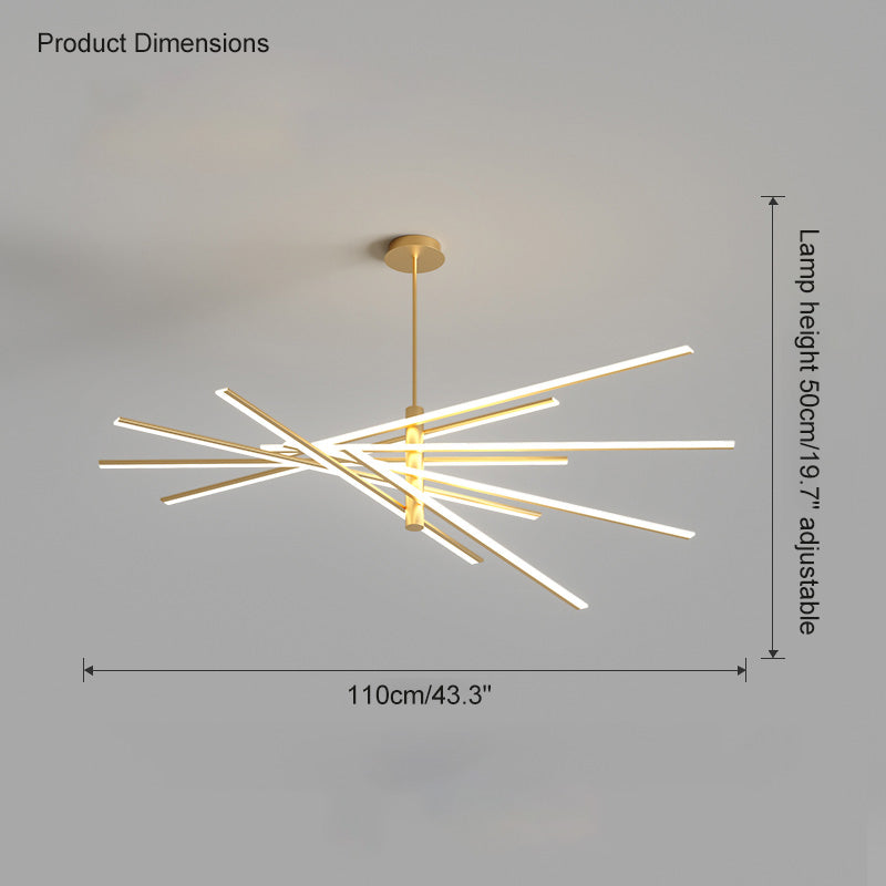 Lámpara de araña LED lineal ajustable WOMO-WM2026