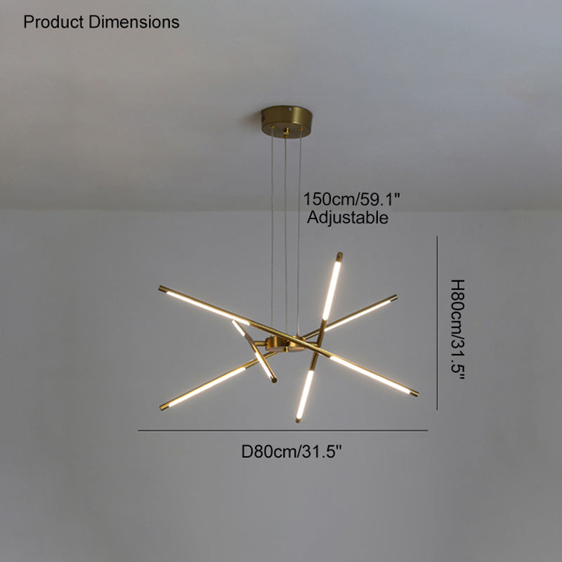 Lámpara de araña LED WOMO Light Rods-WM2034
