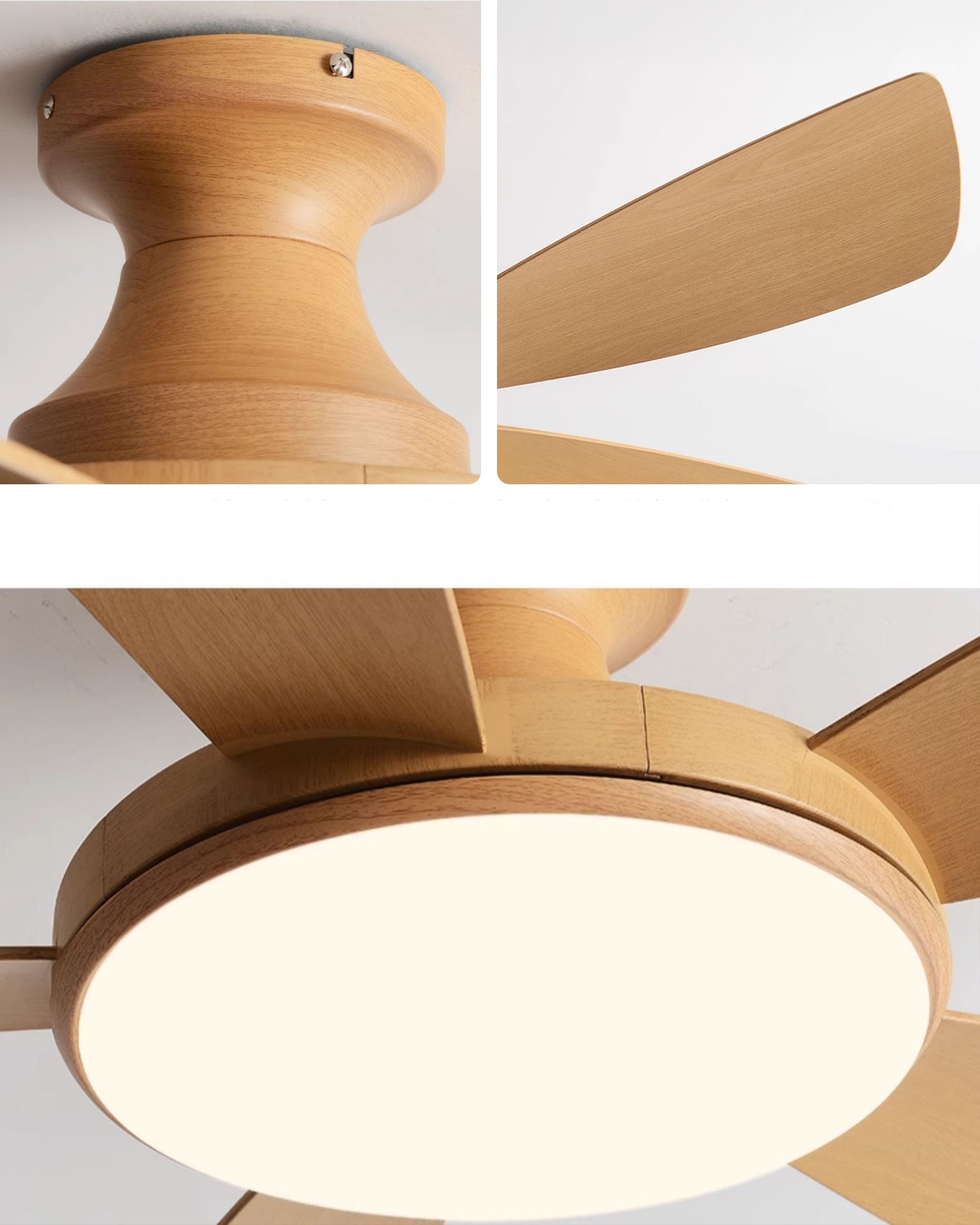 WOMO Ventiladores de techo con luz Moderna Perfil Bajo - WM5190