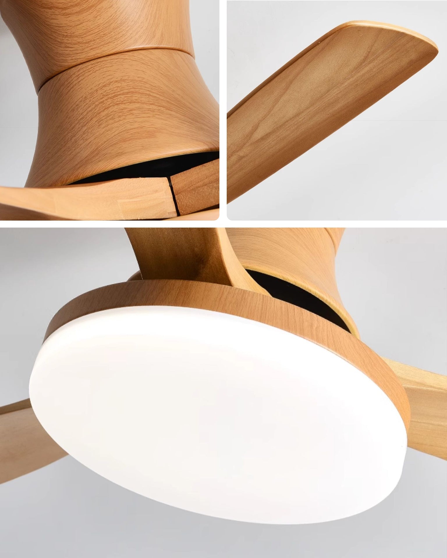 Ventilador de techo con lámpara de perfil bajo WOMO moderno - WM5198