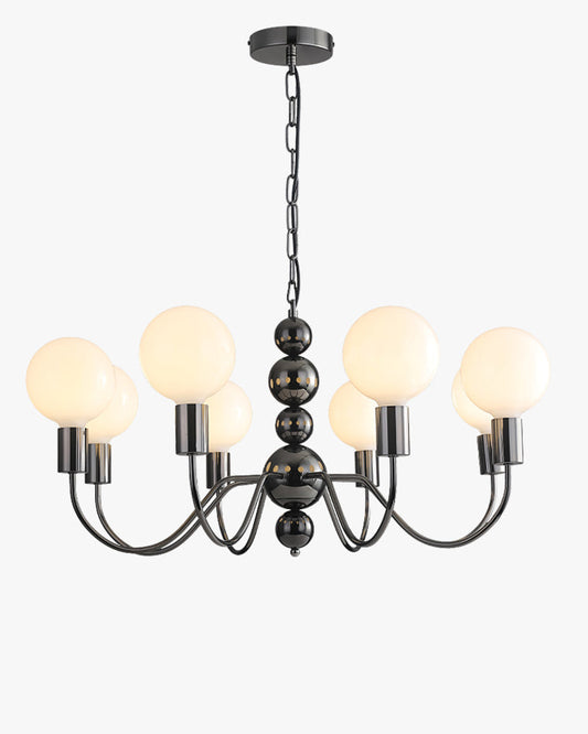WOMO Lámparas Colgantes Brazo Negro con Globo de Cristal-WM2173