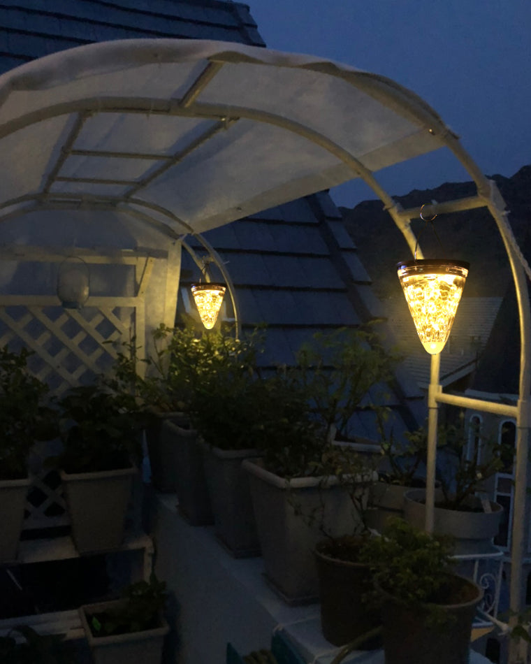 Linterna solar colgante WOMO color fresa-WM9040