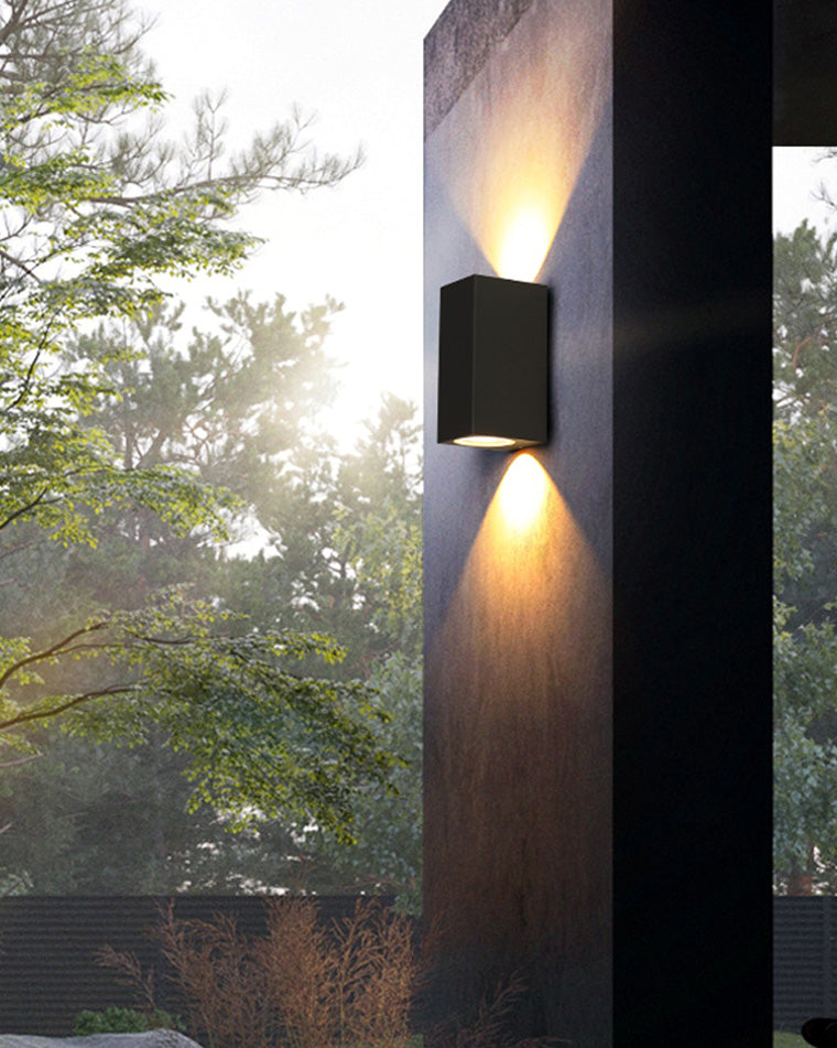 Lámpara de pared exterior WOMO con iluminación ascendente y descendente - WM9079
