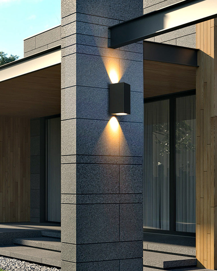 Lámpara de pared exterior WOMO con iluminación ascendente y descendente - WM9079