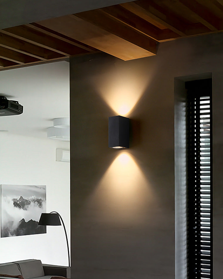 Lámpara de pared exterior WOMO con iluminación ascendente y descendente - WM9079