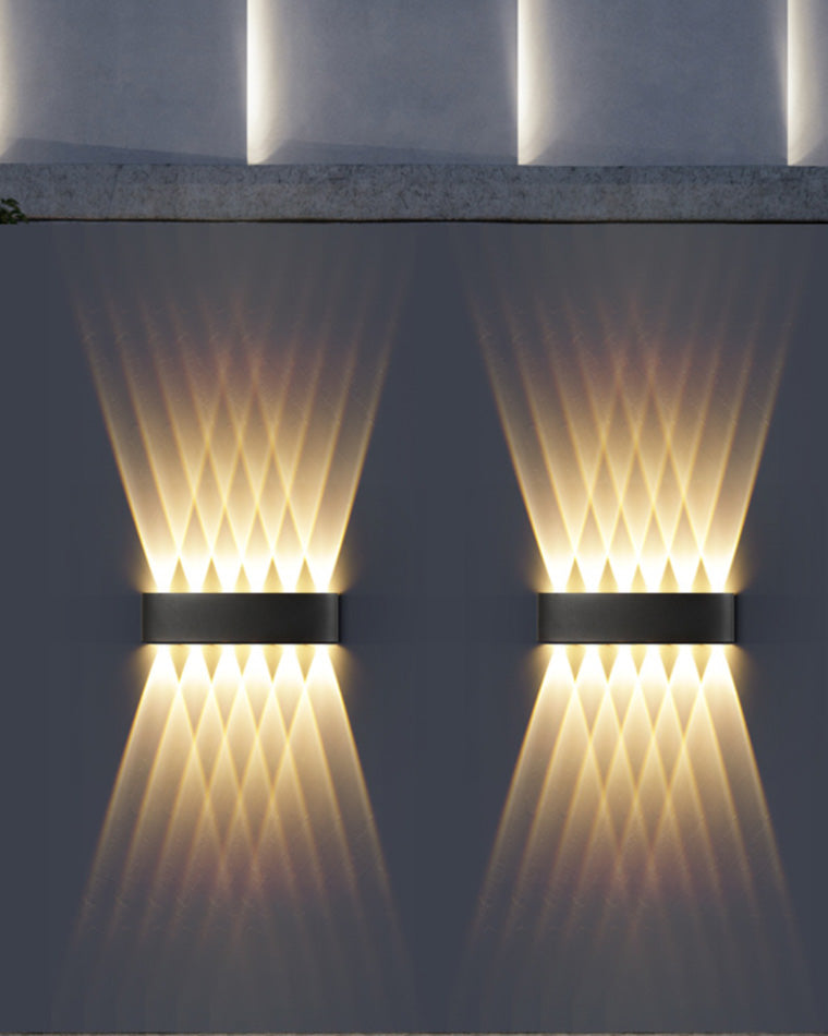 WOMO Aplique de pared para exteriores con iluminación vertical y horizontal - WM9084