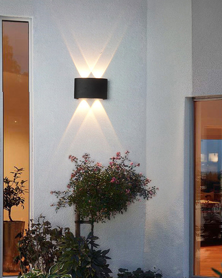 WOMO Aplique de pared para exteriores con iluminación vertical y horizontal - WM9084