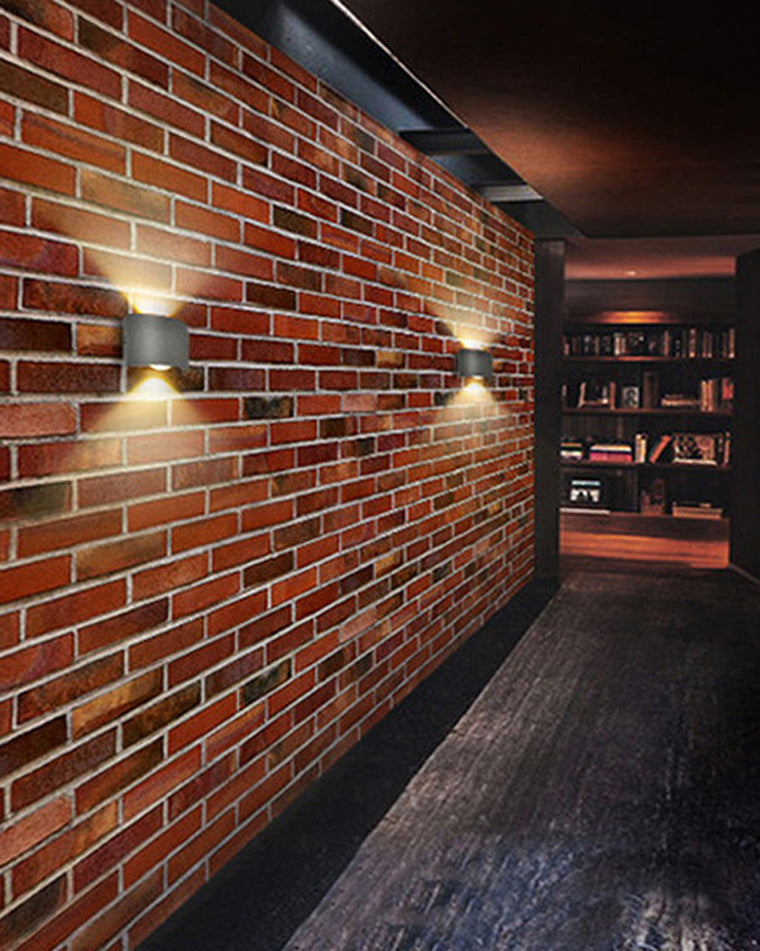 WOMO Aplique de pared para exteriores con iluminación vertical y horizontal - WM9084