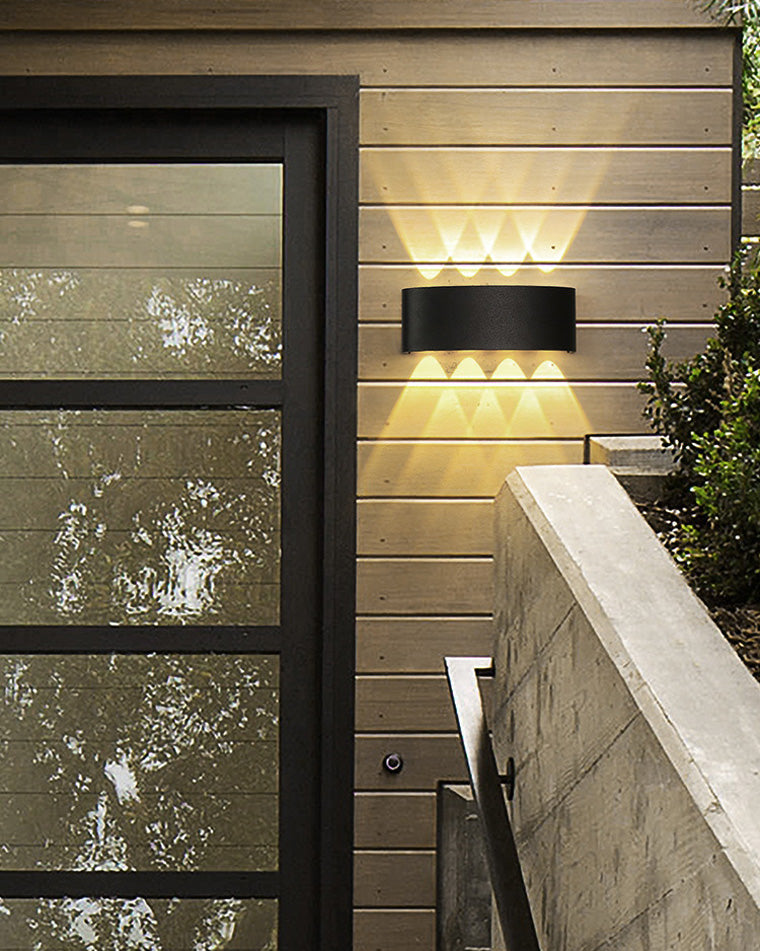 WOMO Aplique de pared para exteriores con iluminación vertical y horizontal - WM9084