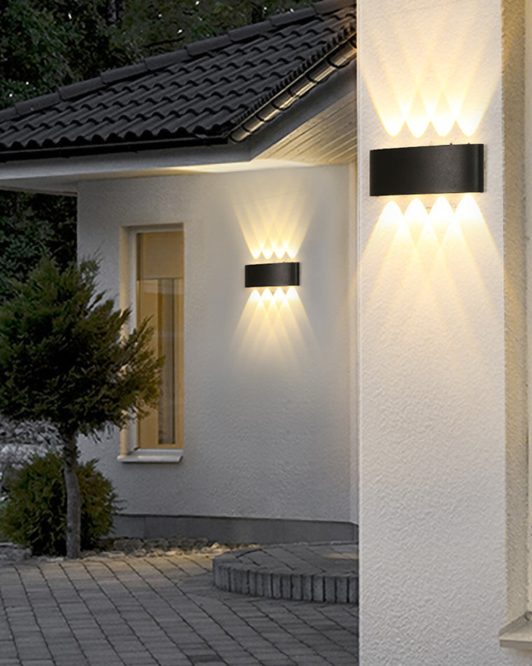 WOMO Aplique de pared para exteriores con iluminación vertical y horizontal - WM9084