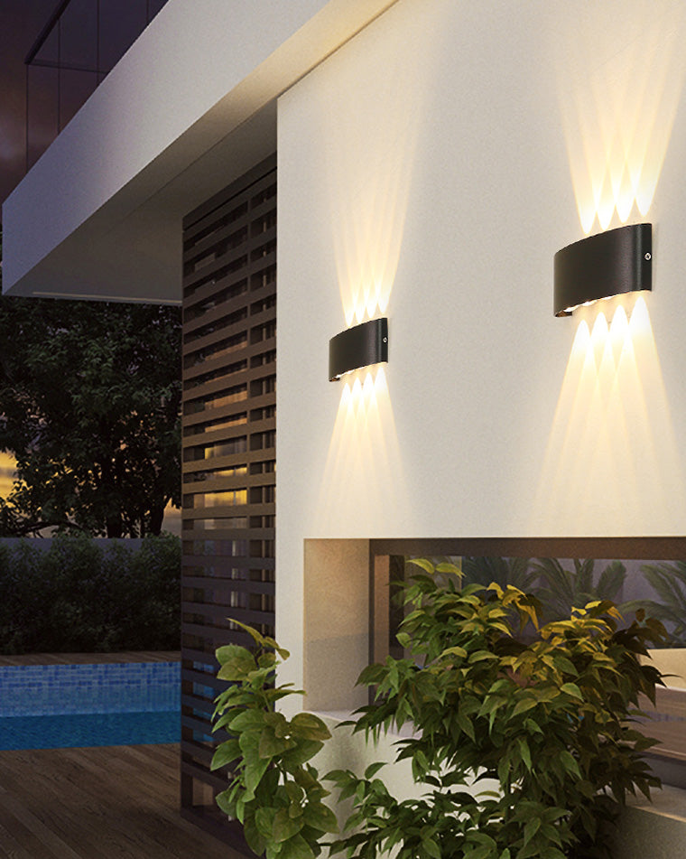 WOMO Aplique de pared para exteriores con iluminación vertical y horizontal - WM9084