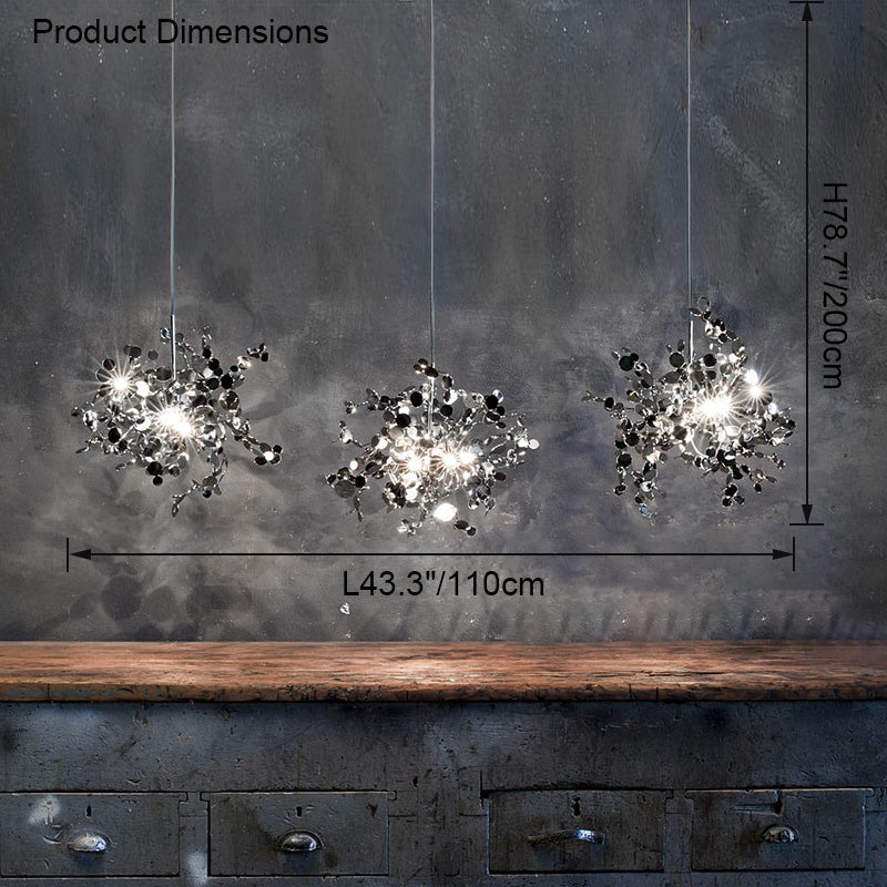 WOMO Multiple Hanging Lamps Cloud Silver/Gold-WM2042