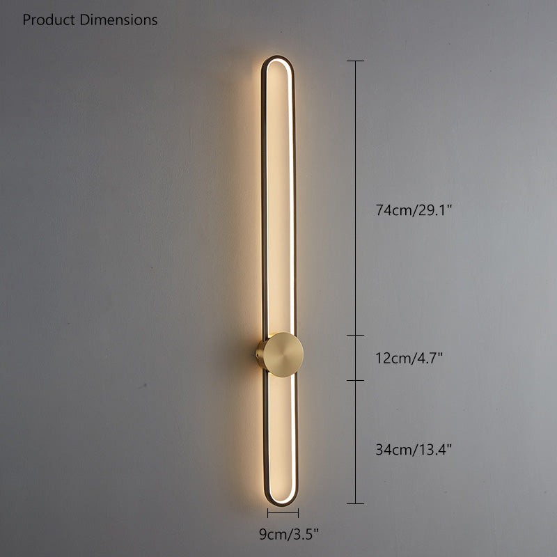 WOMO Aplique de pared LED ovalado largo - WM6032