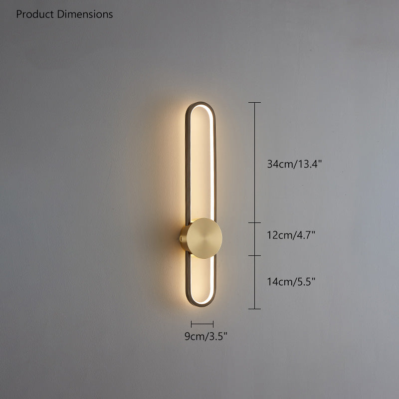 WOMO Aplique de pared LED ovalado largo - WM6032