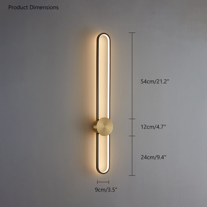 WOMO Aplique de pared LED ovalado largo - WM6032