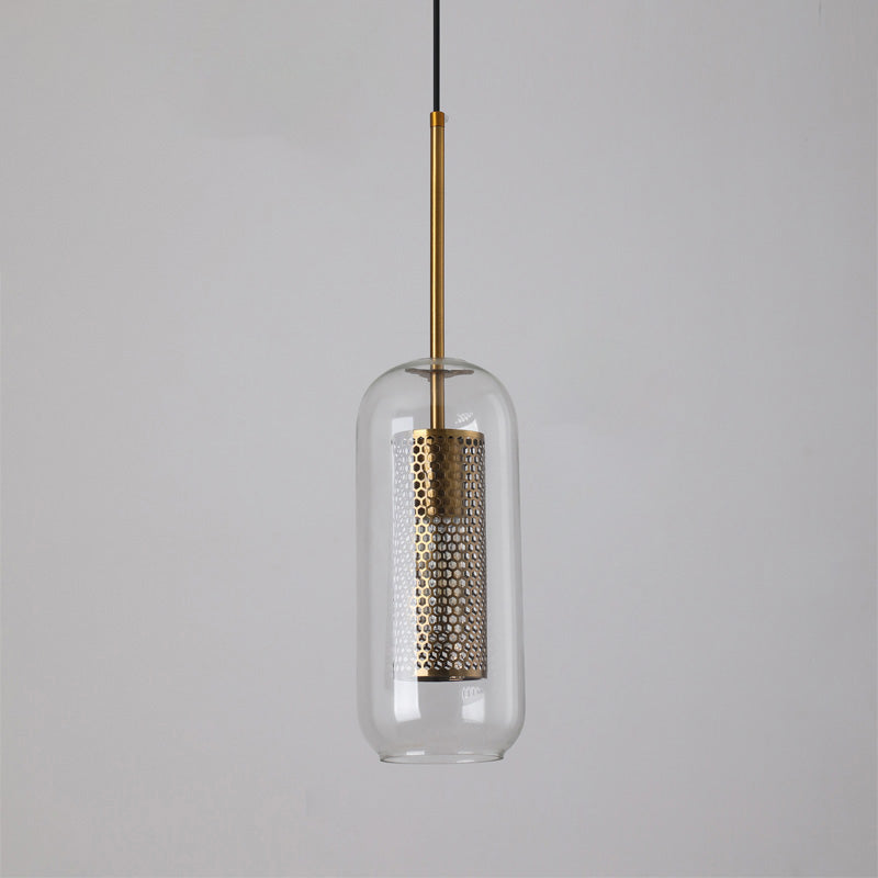Lámpara colgante redonda/cilíndrica de cristal WOMO elegante - WM2095