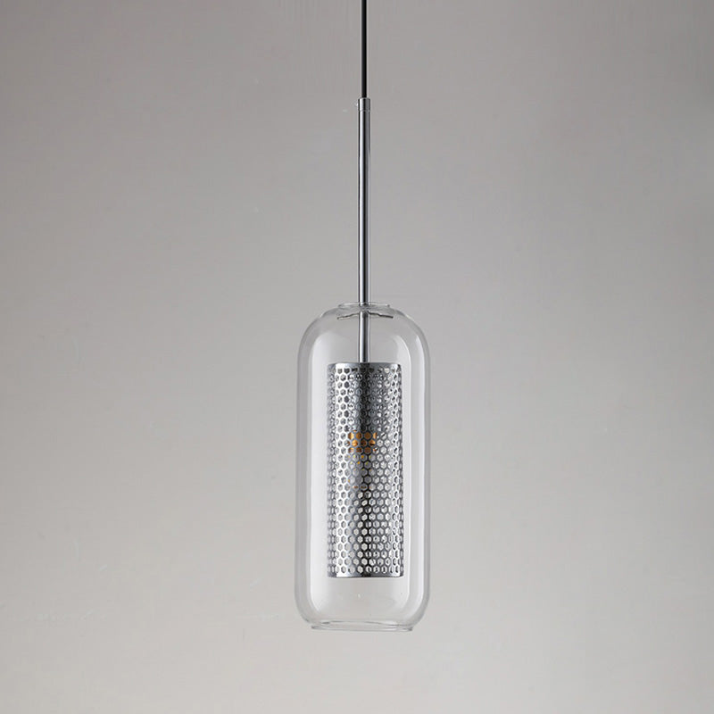 Lámpara colgante redonda/cilíndrica de cristal WOMO elegante - WM2095