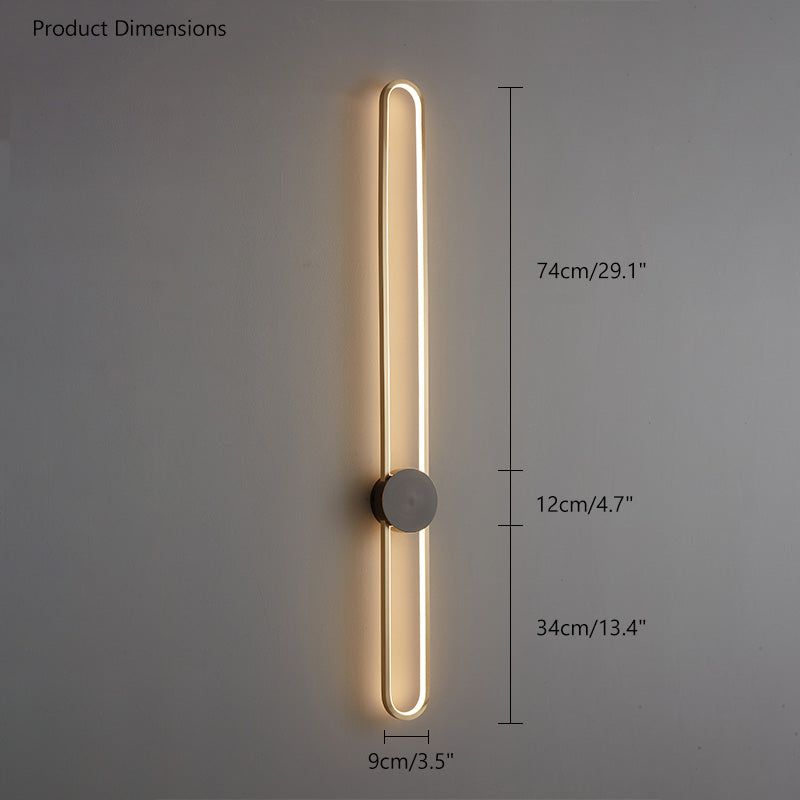 WOMO Aplique de pared LED ovalado largo - WM6032