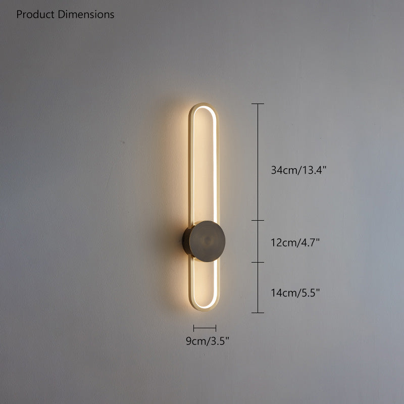 WOMO Aplique de pared LED ovalado largo - WM6032