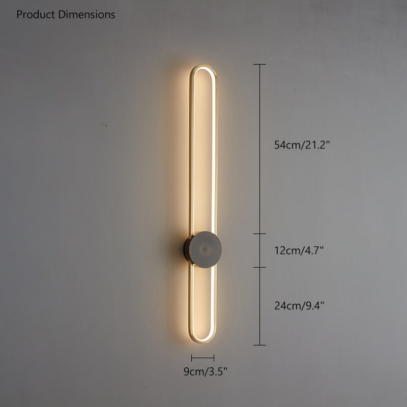 WOMO Aplique de pared LED ovalado largo - WM6032