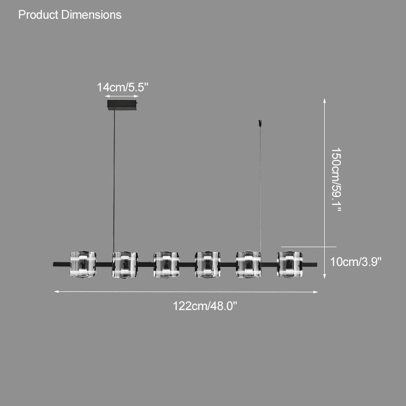 WOMO Lámparas Colgantes Lineal Cristal y Latón-WM2219B