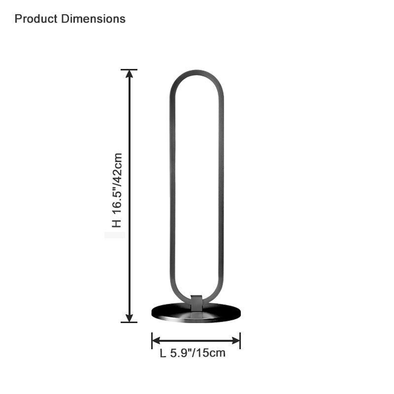 Lámpara de mesa LED ovalada larga WOMO de latón - WM8034