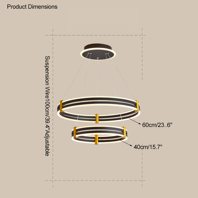 WOMO Stepped Black Rings Pendant Lights-WM2172