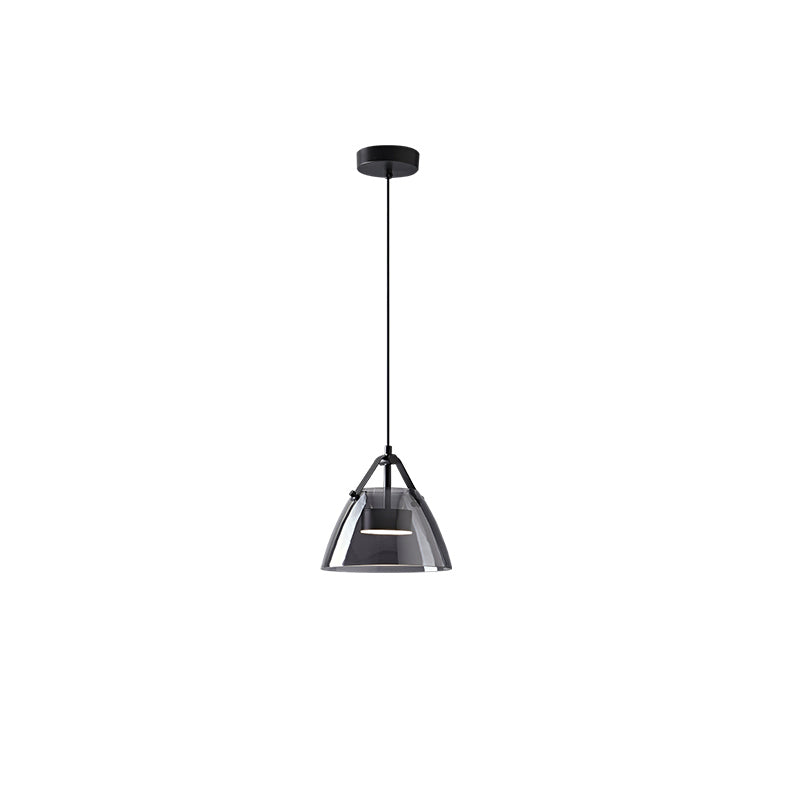 Lámpara colgante WOMO de 3 luces con cristal ahumado - WM2238