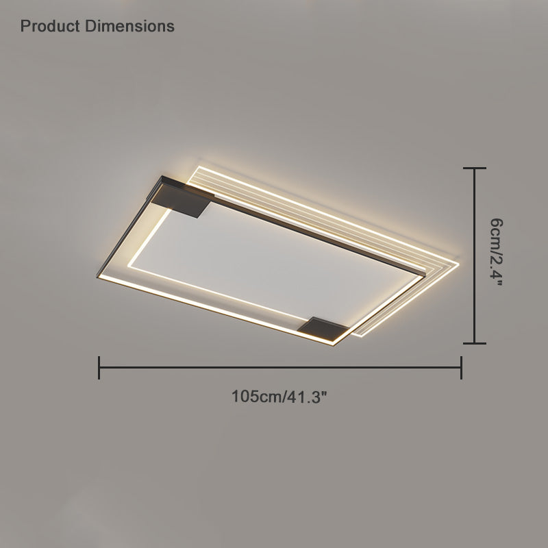 Lámpara de techo geométrica de perfil bajo WOMO-WM1052