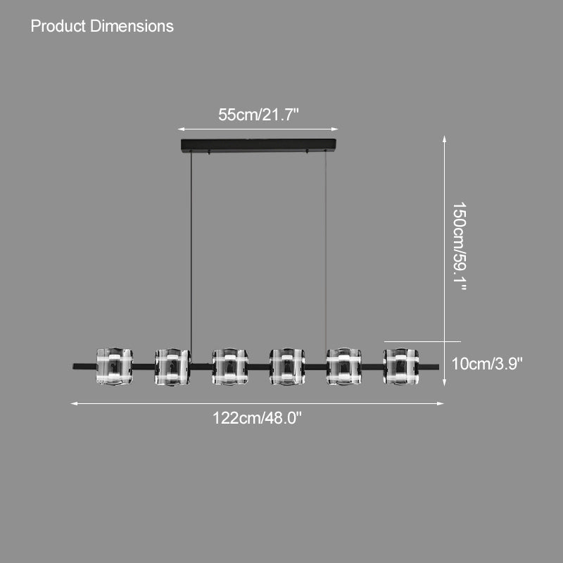 WOMO Lámparas Colgantes Lineal Cristal y Latón-WM2219A
