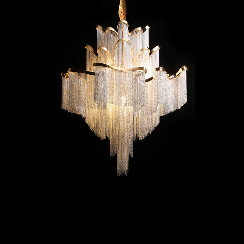 WOMO Tiered Pendant Lamps with Fringes-WM2079