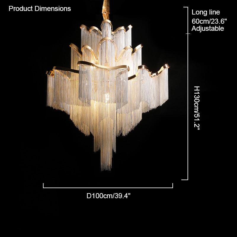 WOMO Tiered Pendant Lamps with Fringes-WM2079