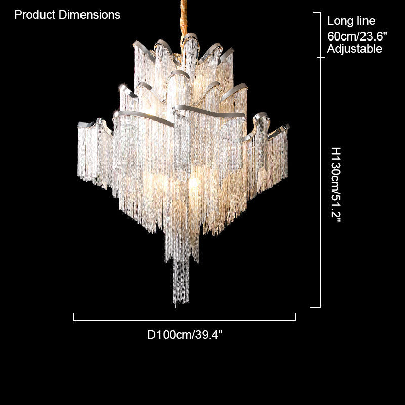 WOMO Tiered Pendant Lamps with Fringes-WM2079