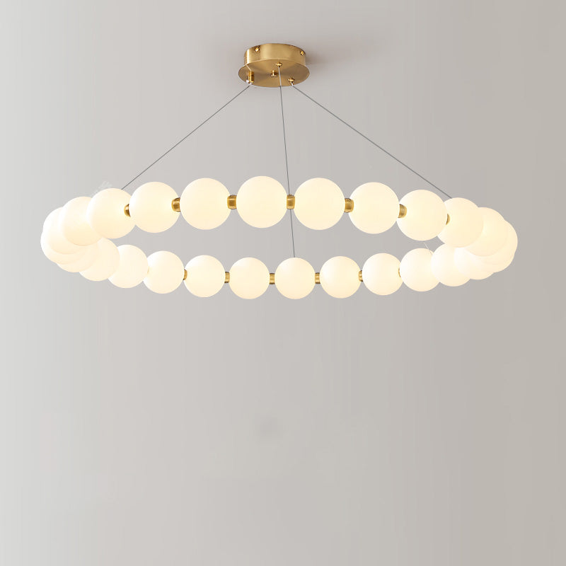 WOMO Round Pearl Necklace Pendant Lights - WM2344