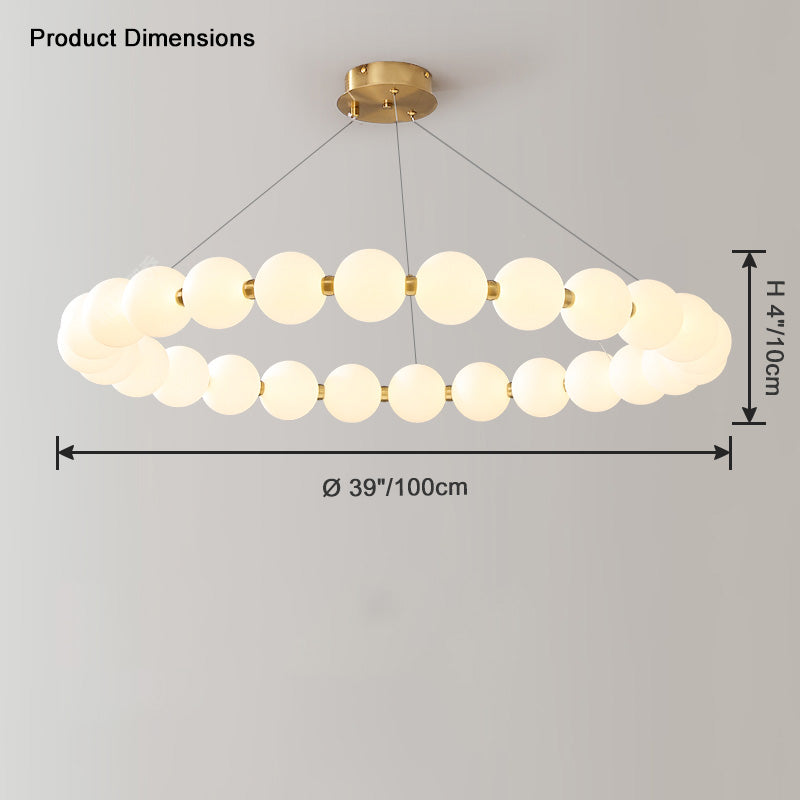 WOMO Round Pearl Necklace Pendant Lights - WM2344
