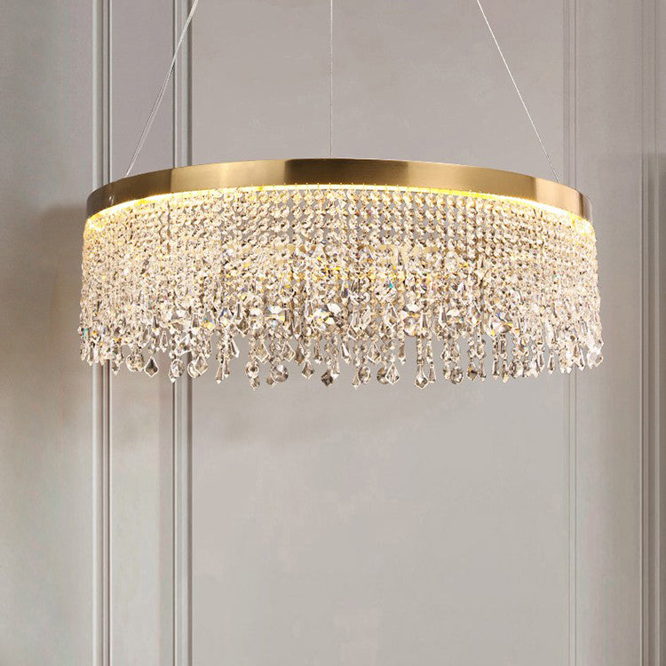 WOMO Lámparas Colgantes Redondo de Cristal con Flecos - WM2362