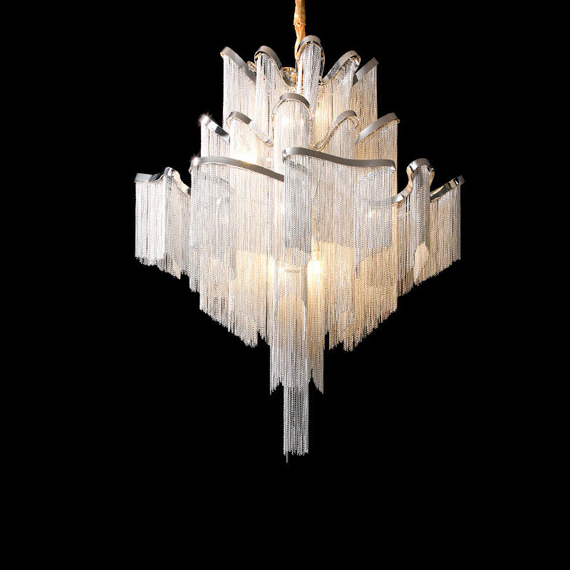WOMO Tiered Pendant Lamps with Fringes-WM2079