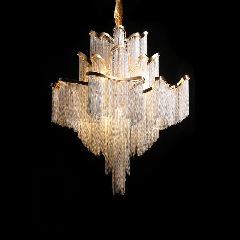 WOMO Tiered Pendant Lamps with Fringes-WM2079