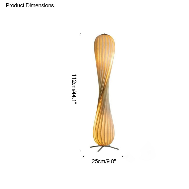 WOMO Lámpara de pie de madera Twisted Tower - WM7044