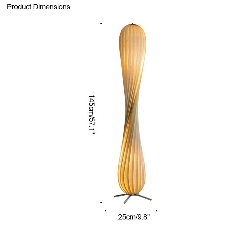 WOMO Lámpara de pie de madera Twisted Tower - WM7044