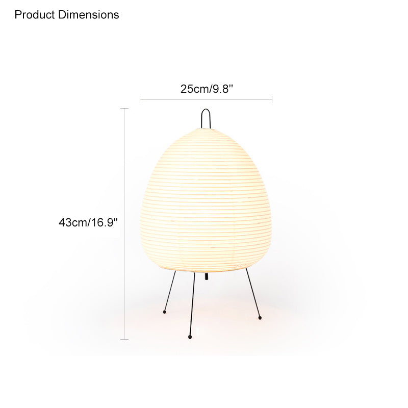 Lámpara de mesa tipo farol de papel con trípode japonés WOMO-WM8023