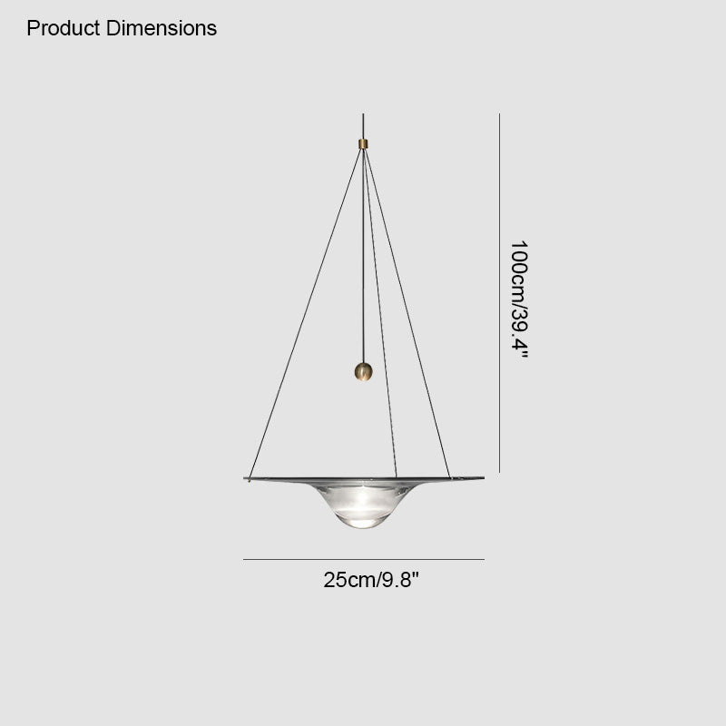 Lámpara colgante WOMO Ripple Glass-WM2092
