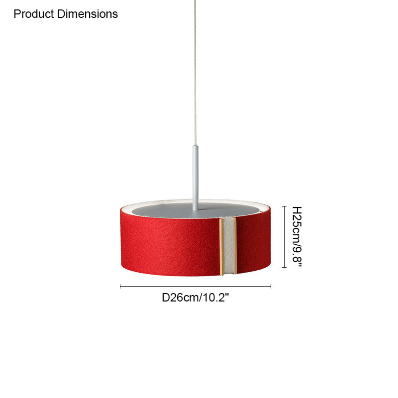 Lámpara colgante WOMO Drum Felt-WM2149